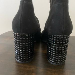 Michael kors booties with studded block heel